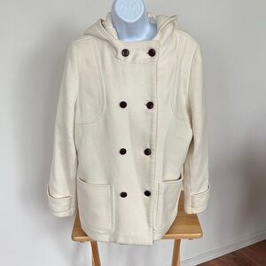 Eddie Bauer Double-Breasted Wool Pea Coat Size Large Petite